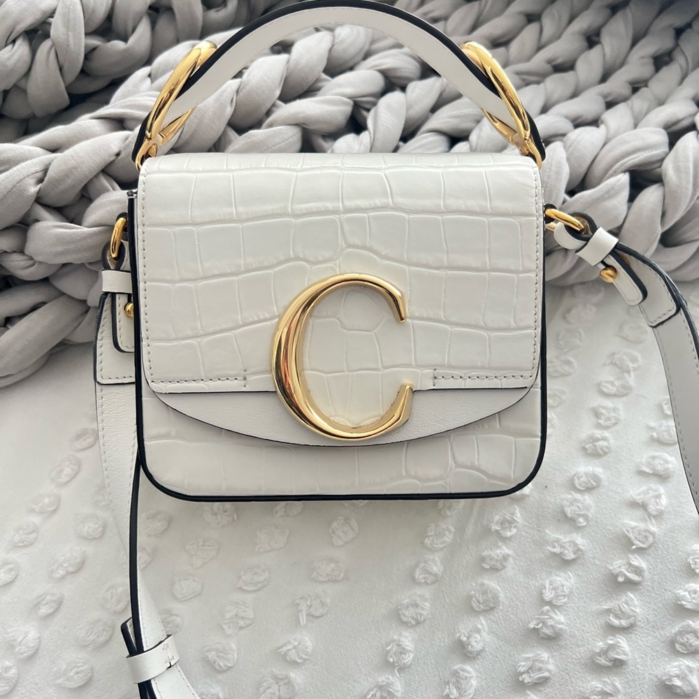 Chloe Croc-Leather Mini C Bag - Great Condition